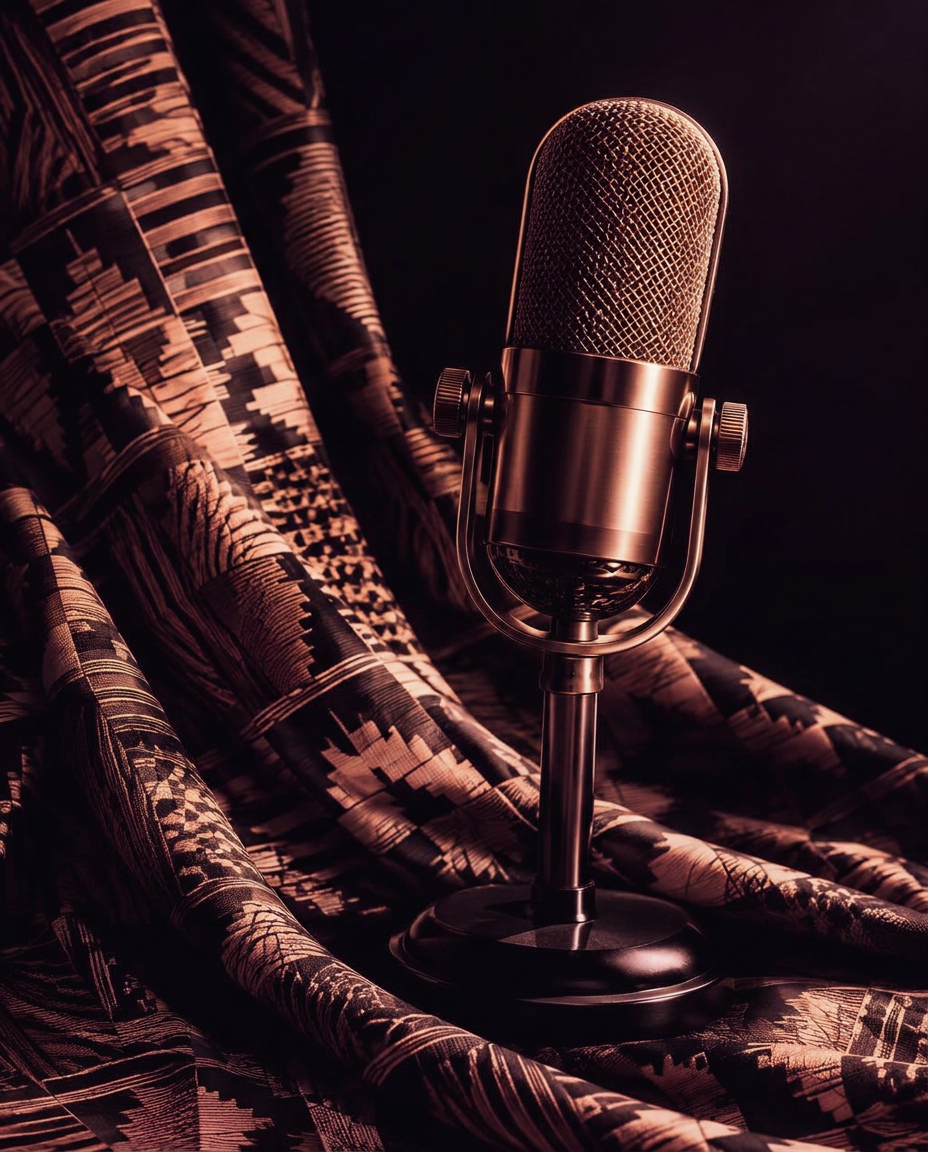 Decorative microphone illustration